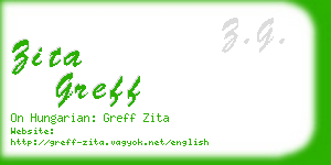 zita greff business card